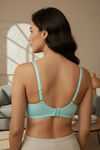 Zivame Double Layered Non Wired 3/4th Coverage Bra - Aruba Blue — thumbnail 4